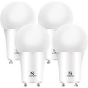 Energetic LED GU24 Light Bulb, A19 Shape 60 Watt Equivalent (8.5W), 3000K Warm White, 800 Lumens High Output, UL Listed, 4 Packs